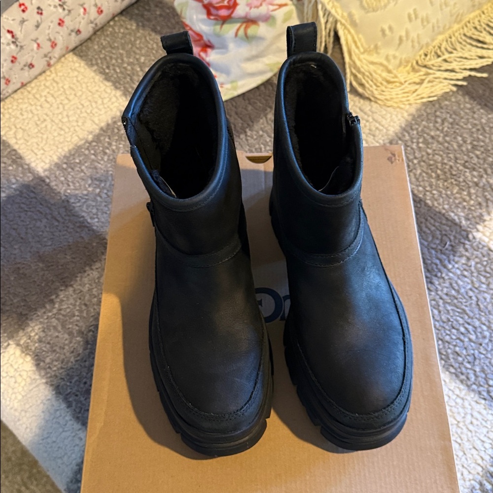 UGG Ashton 
Black Ankle Boots
Size 8